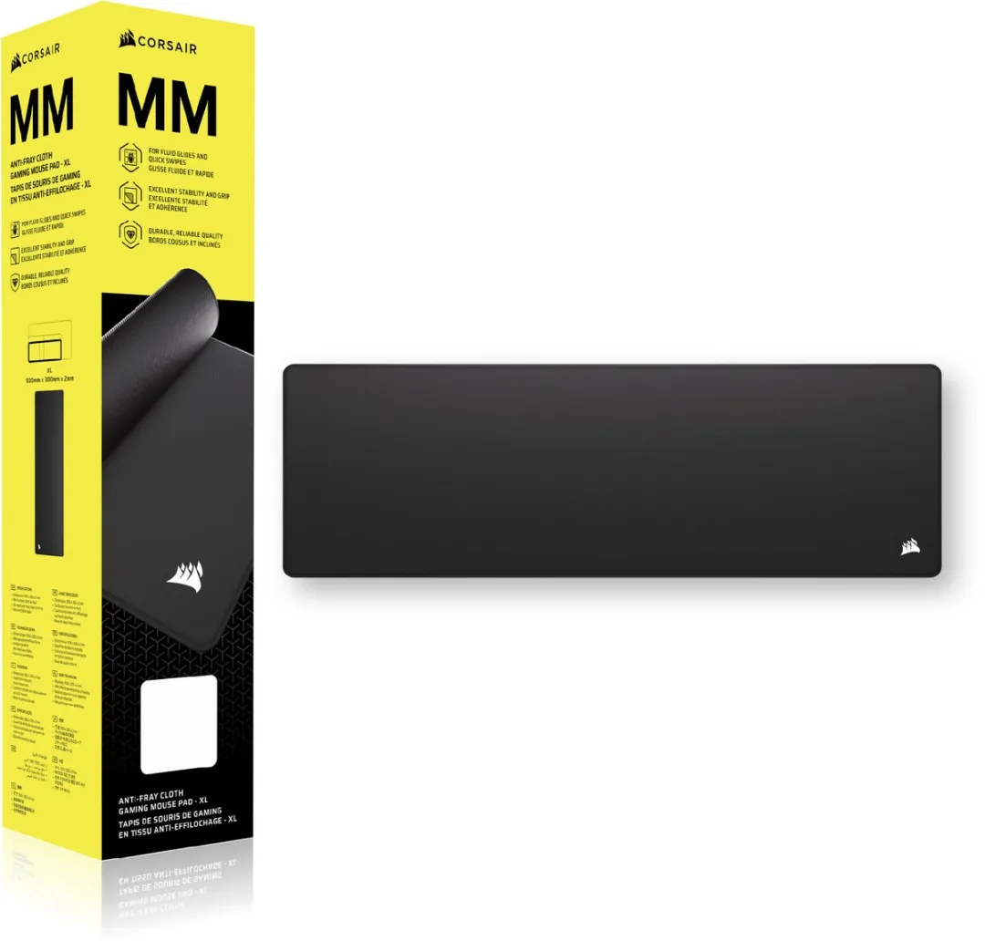 Corsair MM Cloth Gaming Mouse Pad XL - Zwart - afbeelding 6 van 6