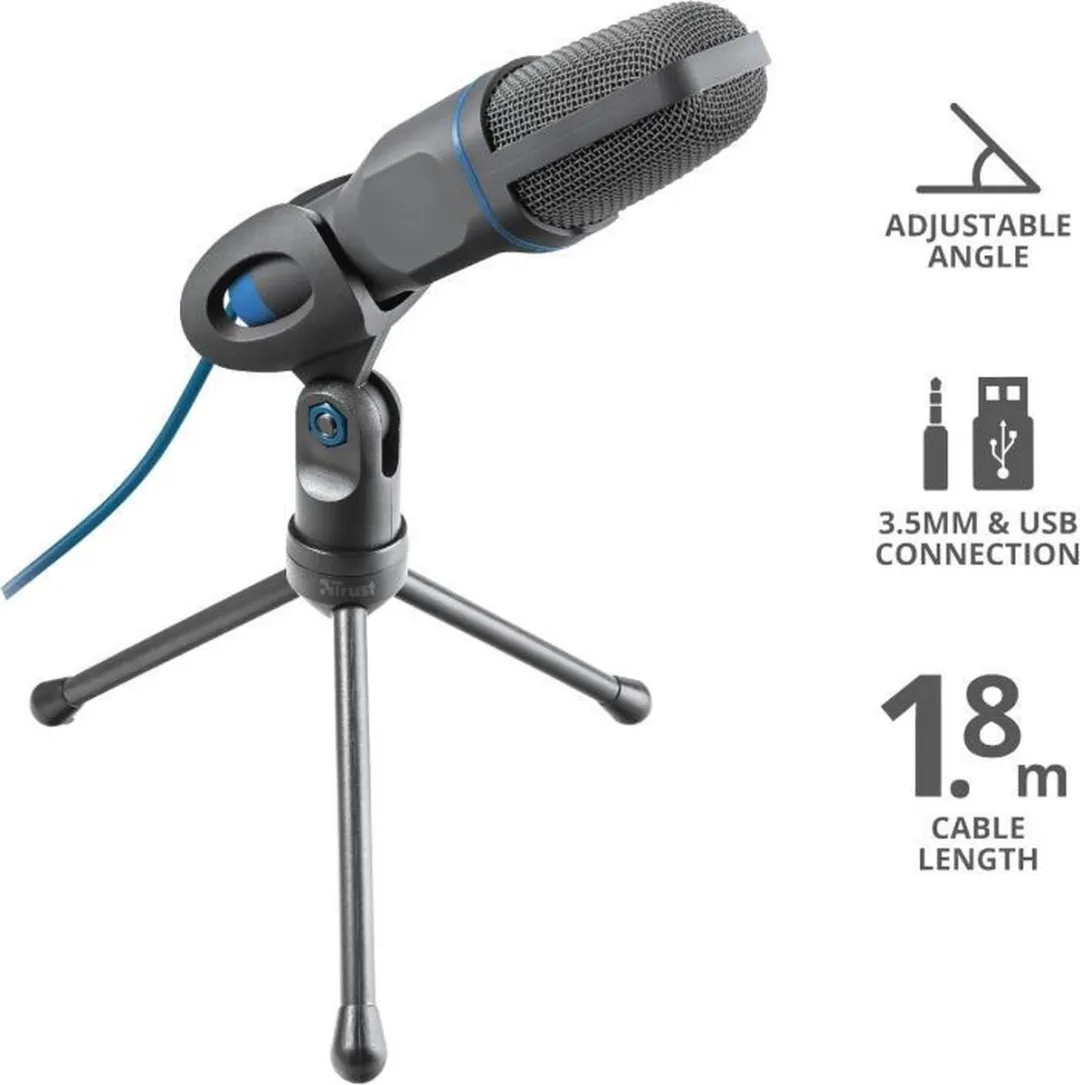 Trust Mico 23790 USB Microfoon - Zwart - afbeelding 4 van 6
