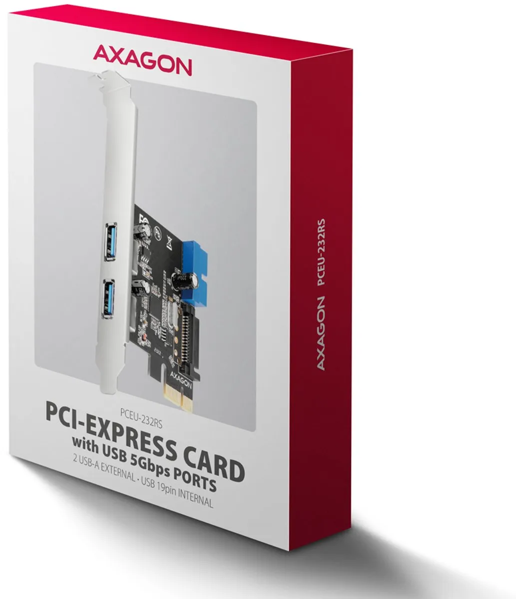 Axagon PCEU-232RS PCIe Kaart