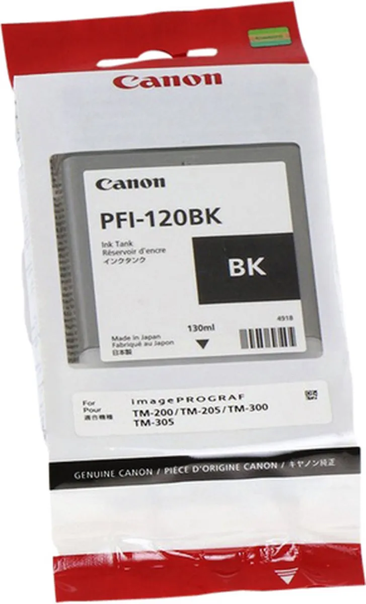 Canon PFI-120BK Inktcartridge Zwart - 130 ml
