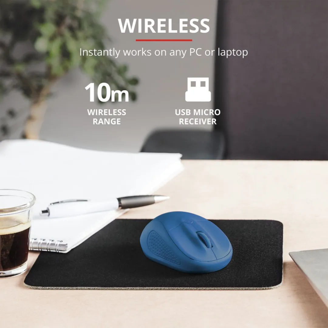 Trust Primo Wireless Mouse 20786 - Blauw