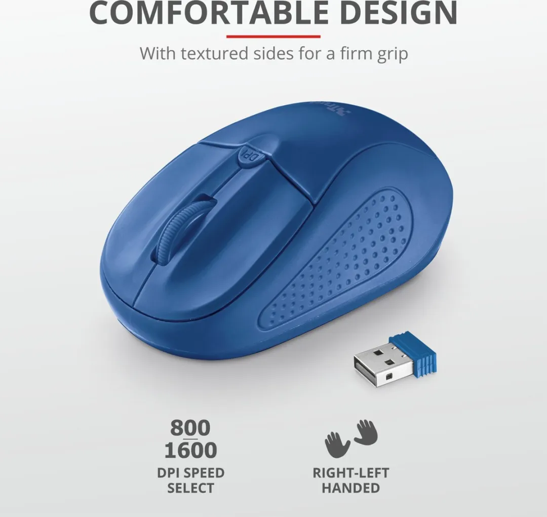 Trust Primo Wireless Mouse 20786 - Blauw