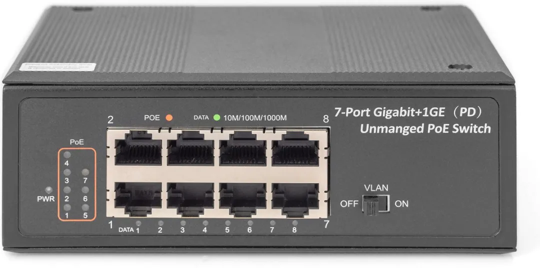 Digitus DN-651113 Unmanaged Gigabit Switch PoE - Zwart