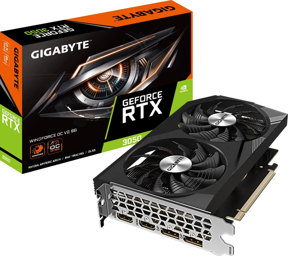 Gigabyte GeForce RTX 3050 WINDFORCE OC V2 GV-N3050WF2OCV2-8GD