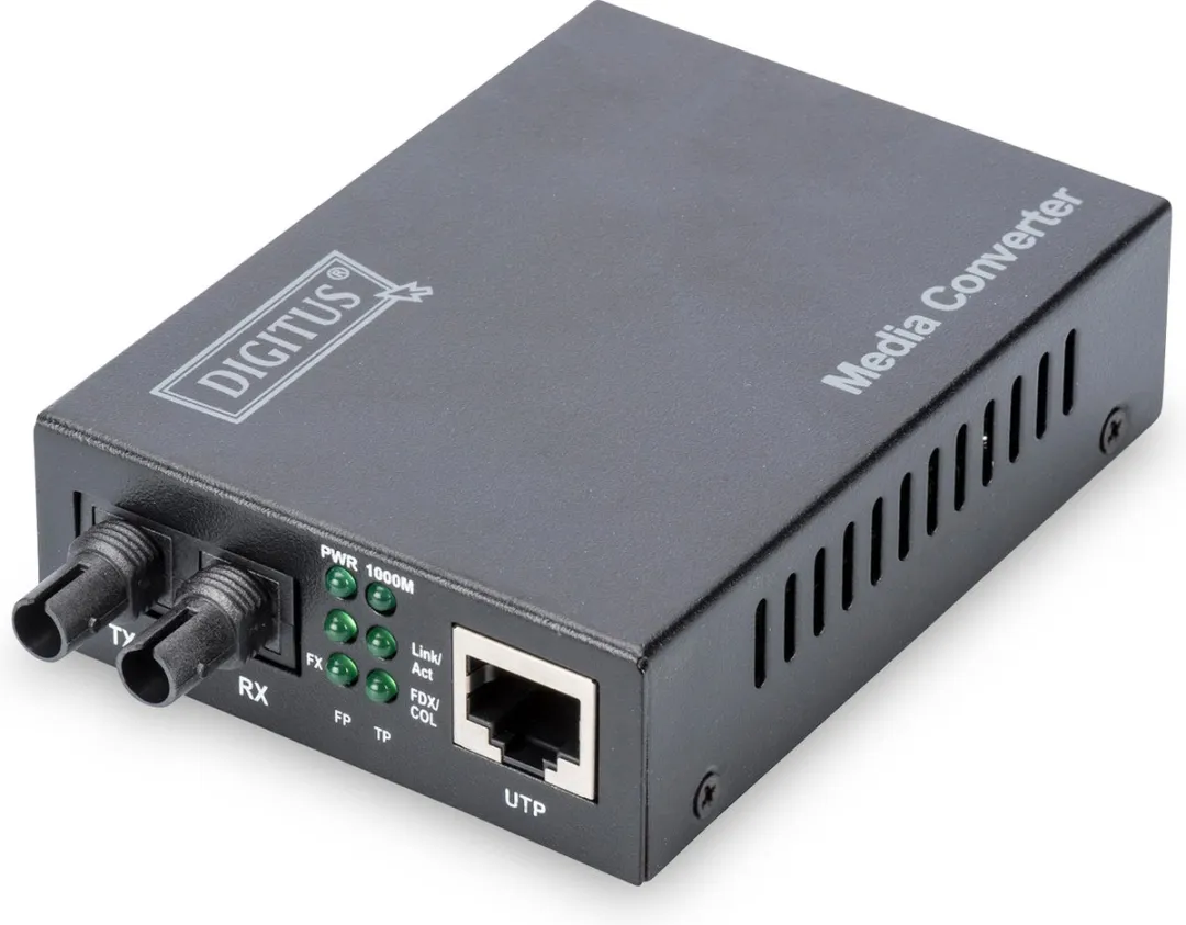 Digitus DN-82110-1 Netwerk Mediaconverter - 1 Gbit/s - ST Duplex