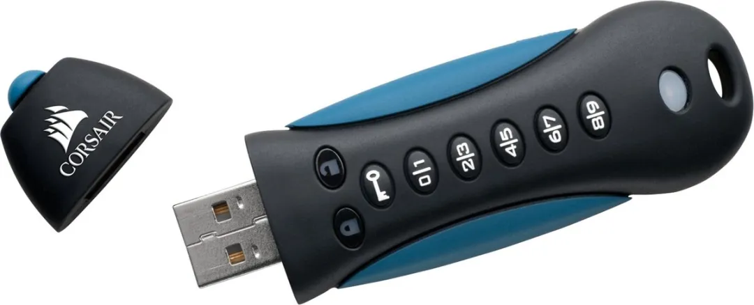 Corsair Padlock 3 CMFPLA3B-64GB USB 3.0 64GB - Blauw/Zwart