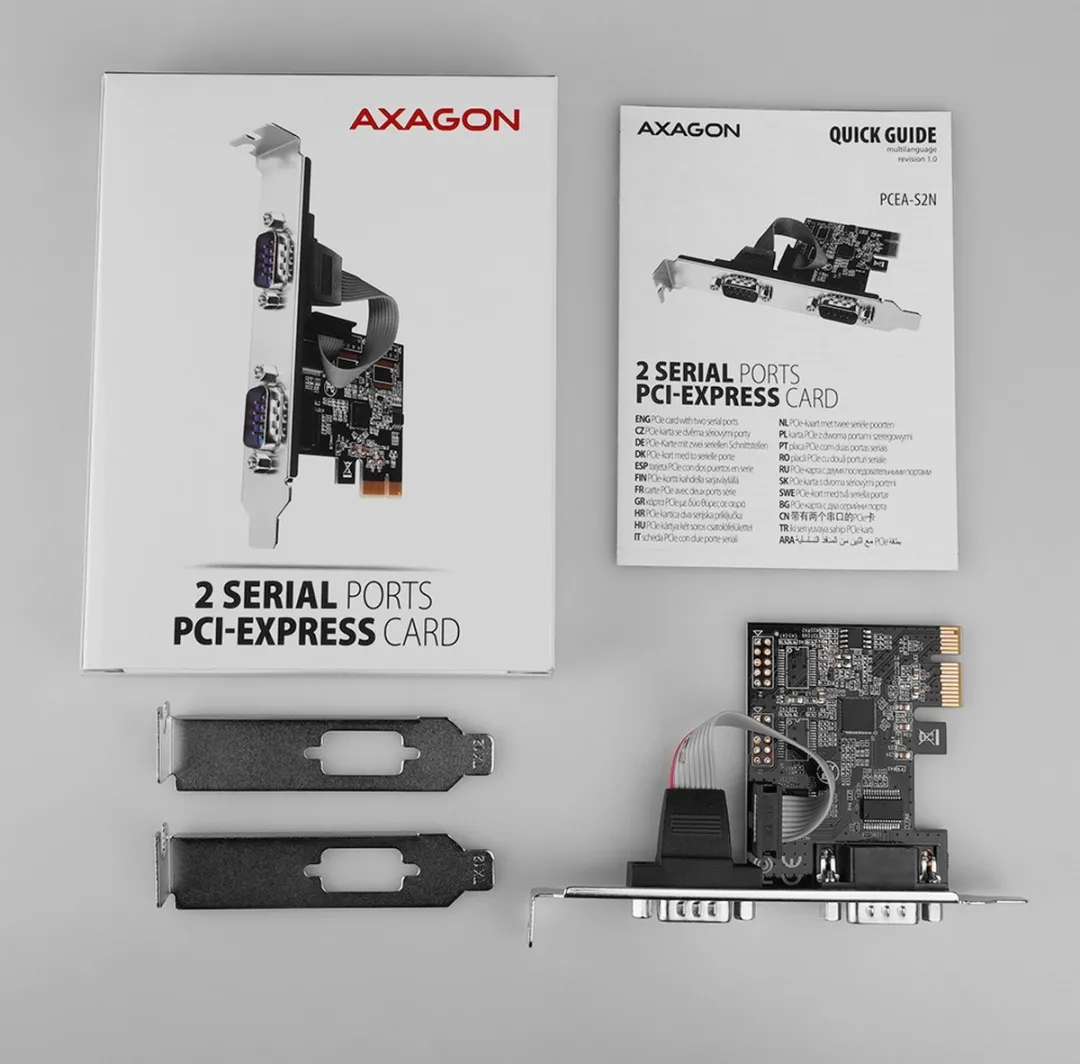 Axagon PCEA-S2N PCIe Adapter - 2x Seriële Poort