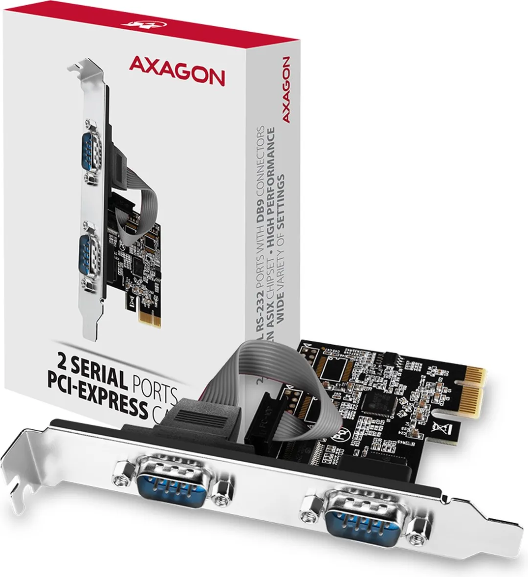Axagon PCEA-S2N PCIe Adapter - 2x Seriële Poort - afbeelding 6 van 6