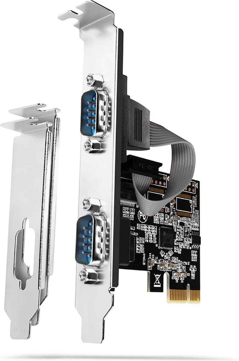 Axagon PCEA-S2N PCIe Adapter - 2x Seriële Poort