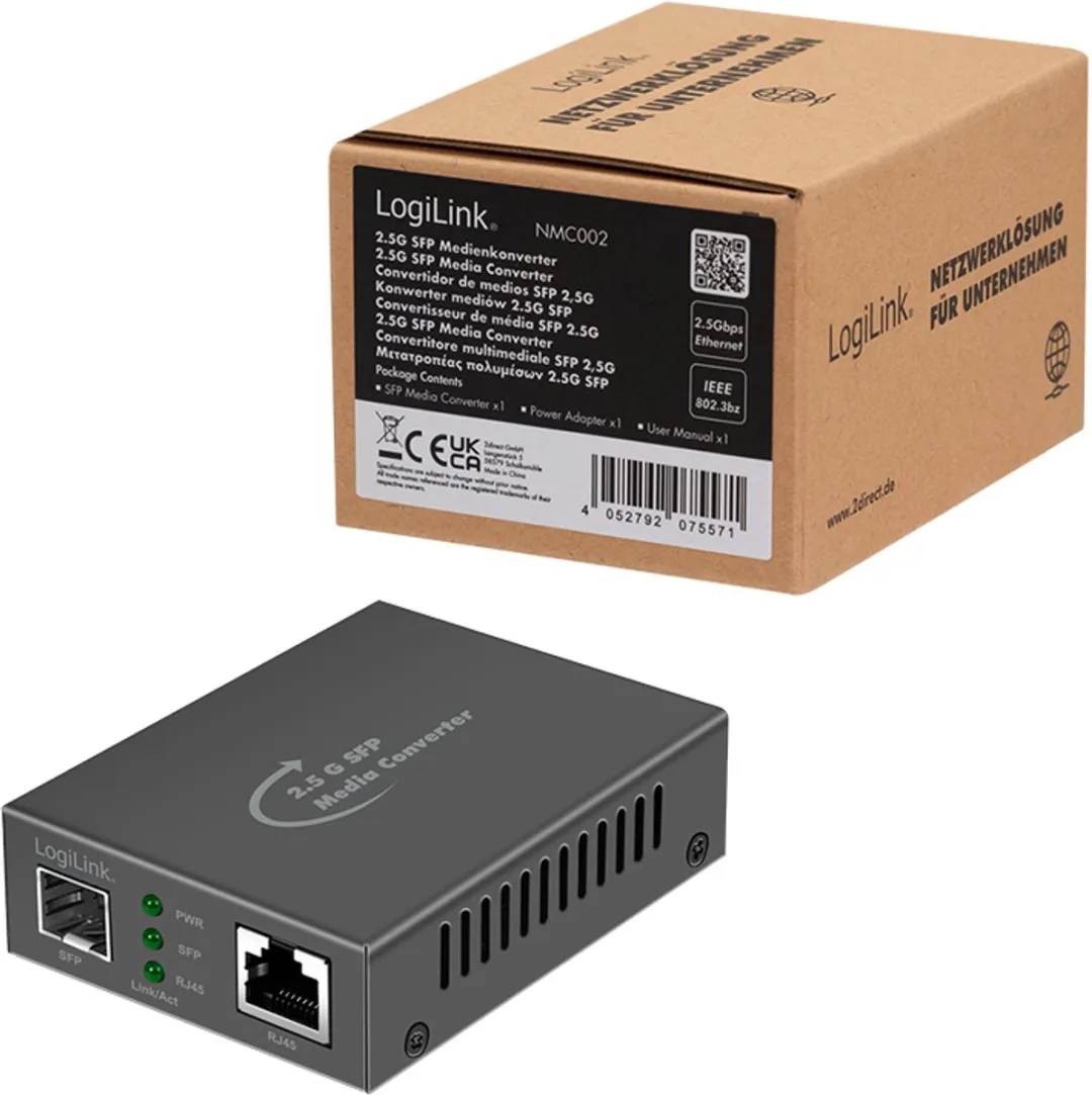 Logilink 2,5G Mediaconverter RJ45/SFP - NMC002