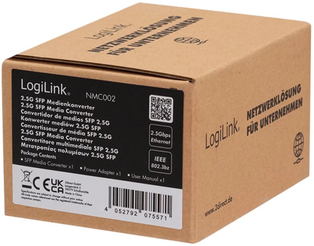 Logilink 2,5G Mediaconverter RJ45/SFP - NMC002