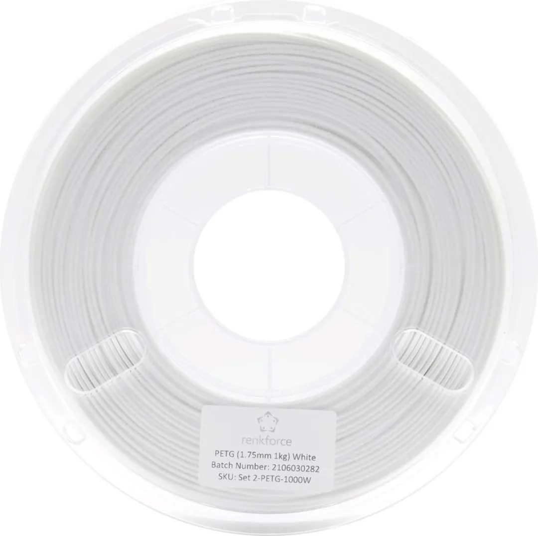 Renkforce RF-4738594 Filament PETG 1.75mm - 1000g Wit