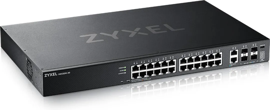 Zyxel XGS2220-30 Managed Switch - 24x Gigabit + 4x SFP - 168 Gbps