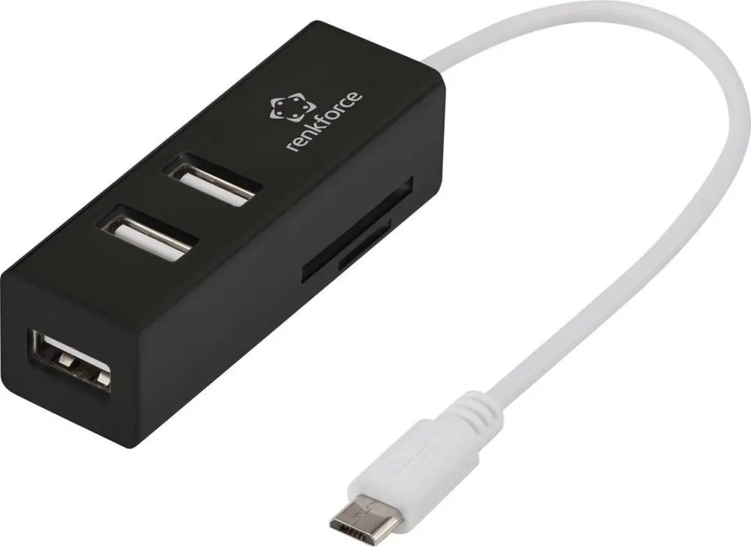Renkforce RF-4995192 USB 2.0 Hub 3 Poorten