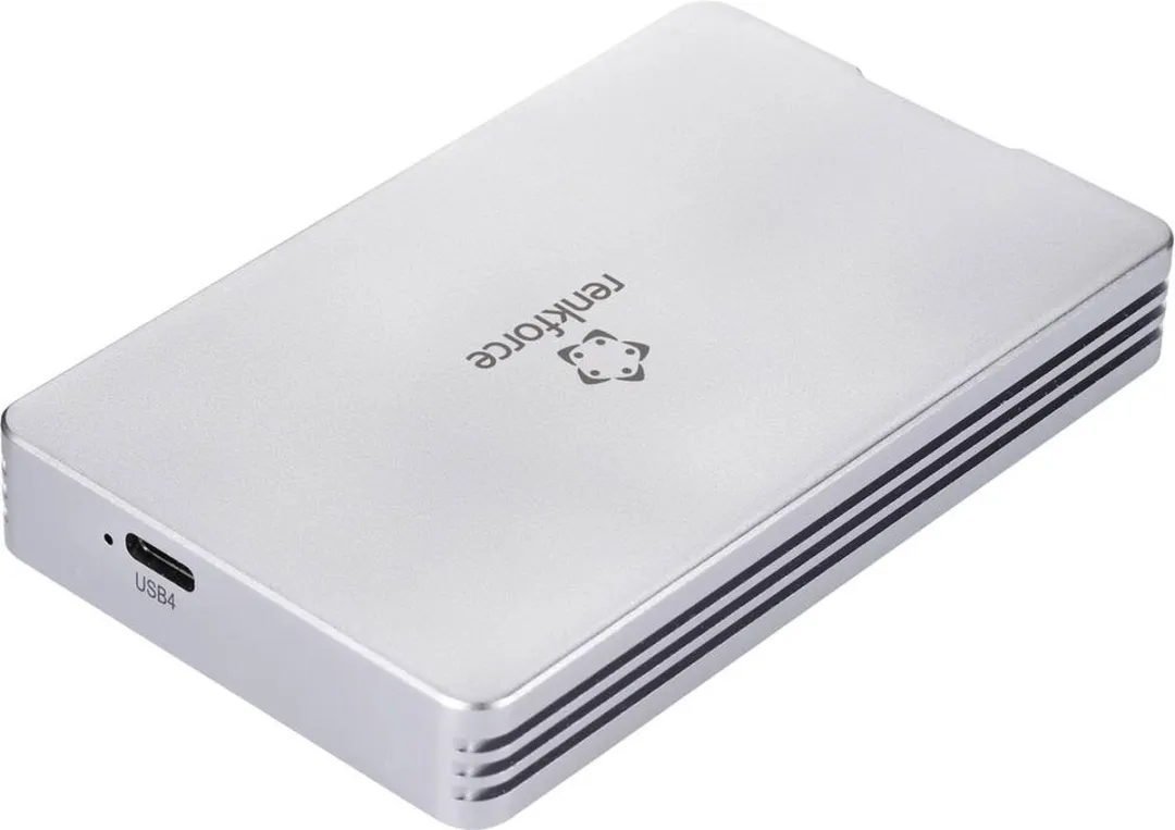 Renkforce RF-5587612 M.2 SSD-behuizing USB-C 40 GBit/s - Zilver-grijs