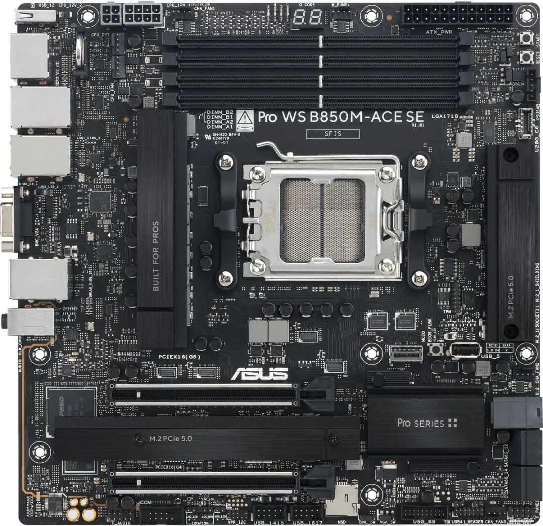 ASUS PRO WS B850M-ACE SE AMD B850 microATX Moederbord
