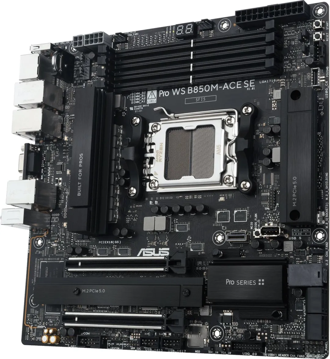 ASUS PRO WS B850M-ACE SE AMD B850 microATX Moederbord - afbeelding 6 van 6