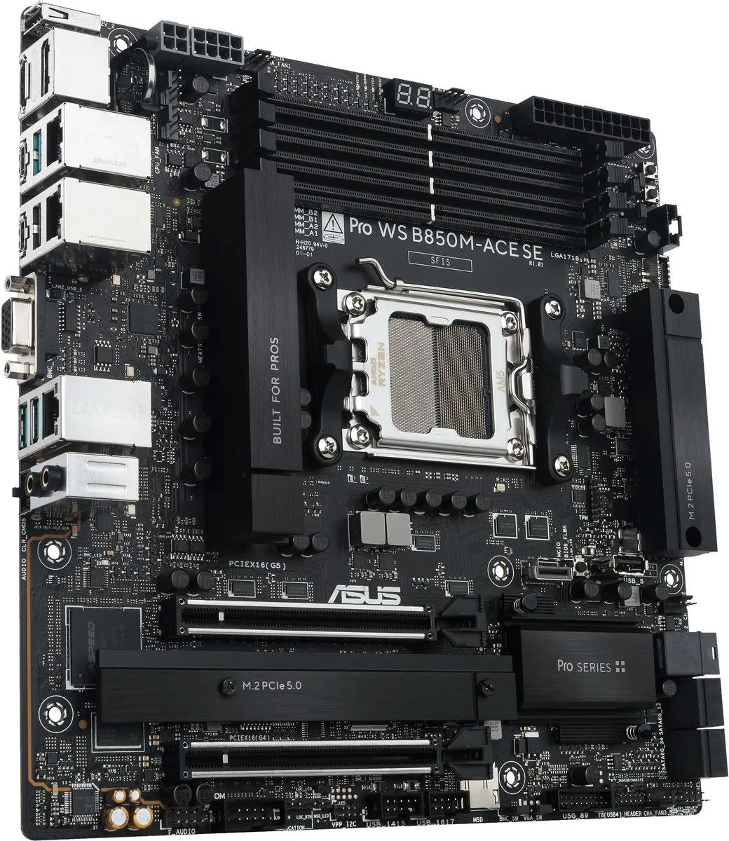 ASUS PRO WS B850M-ACE SE AMD B850 microATX Moederbord