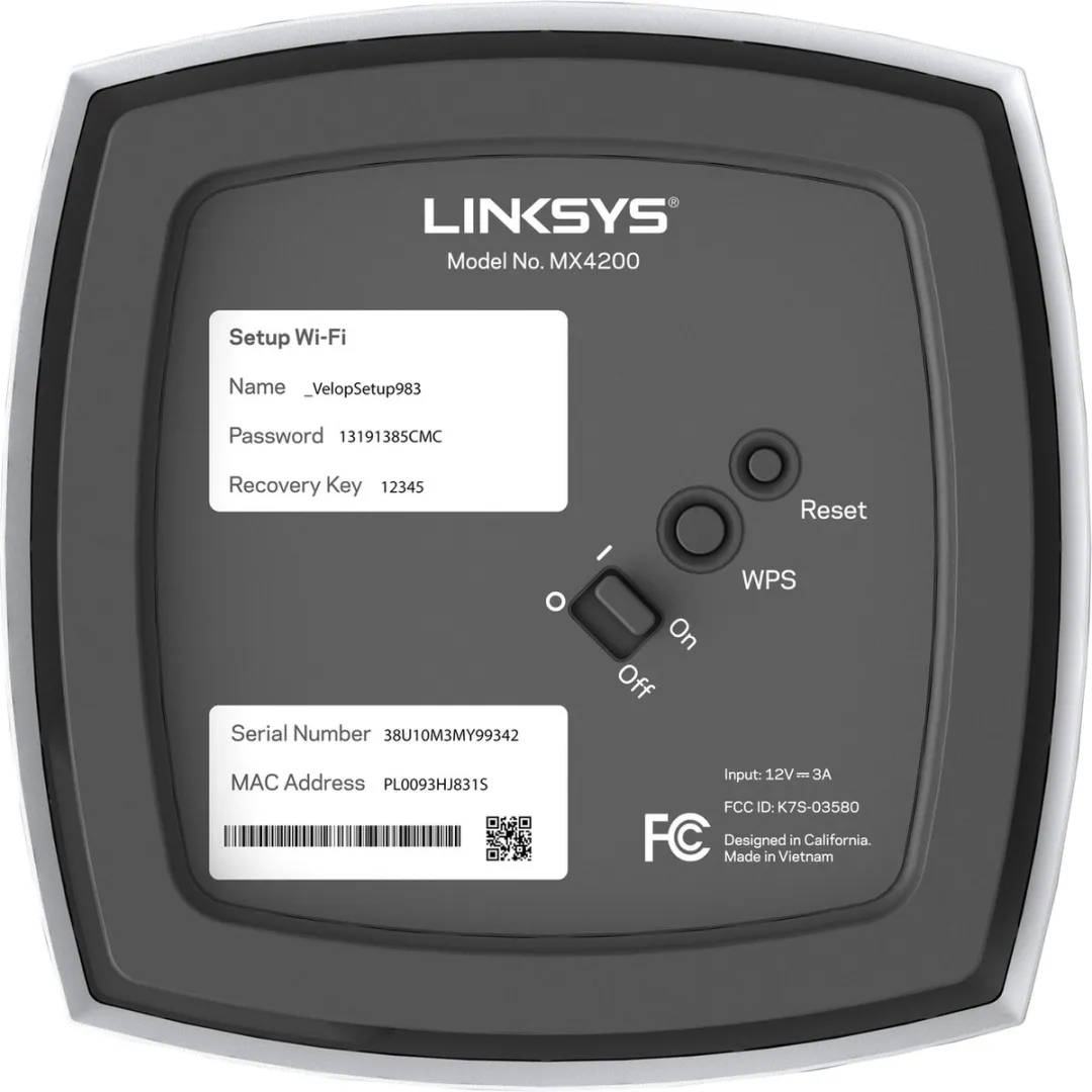 Linksys Velop MX8400 Tri-Band Mesh Wifi 6 - 2-Pack Wit
