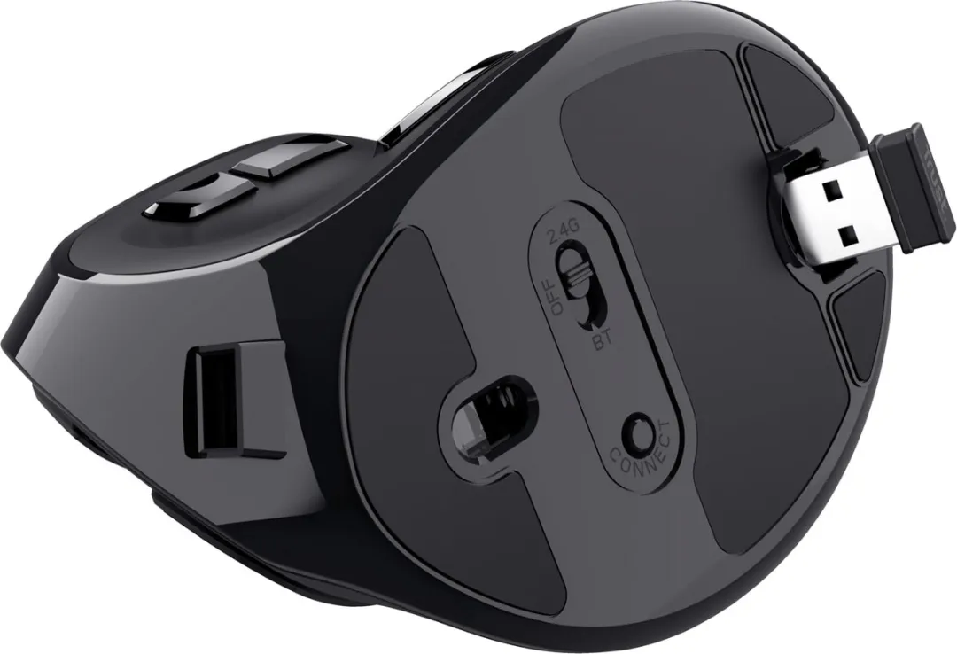 Trust Voxx Ergonomic Rechargeable Mouse 23731 - 9 Knoppen - Zwart - afbeelding 6 van 6
