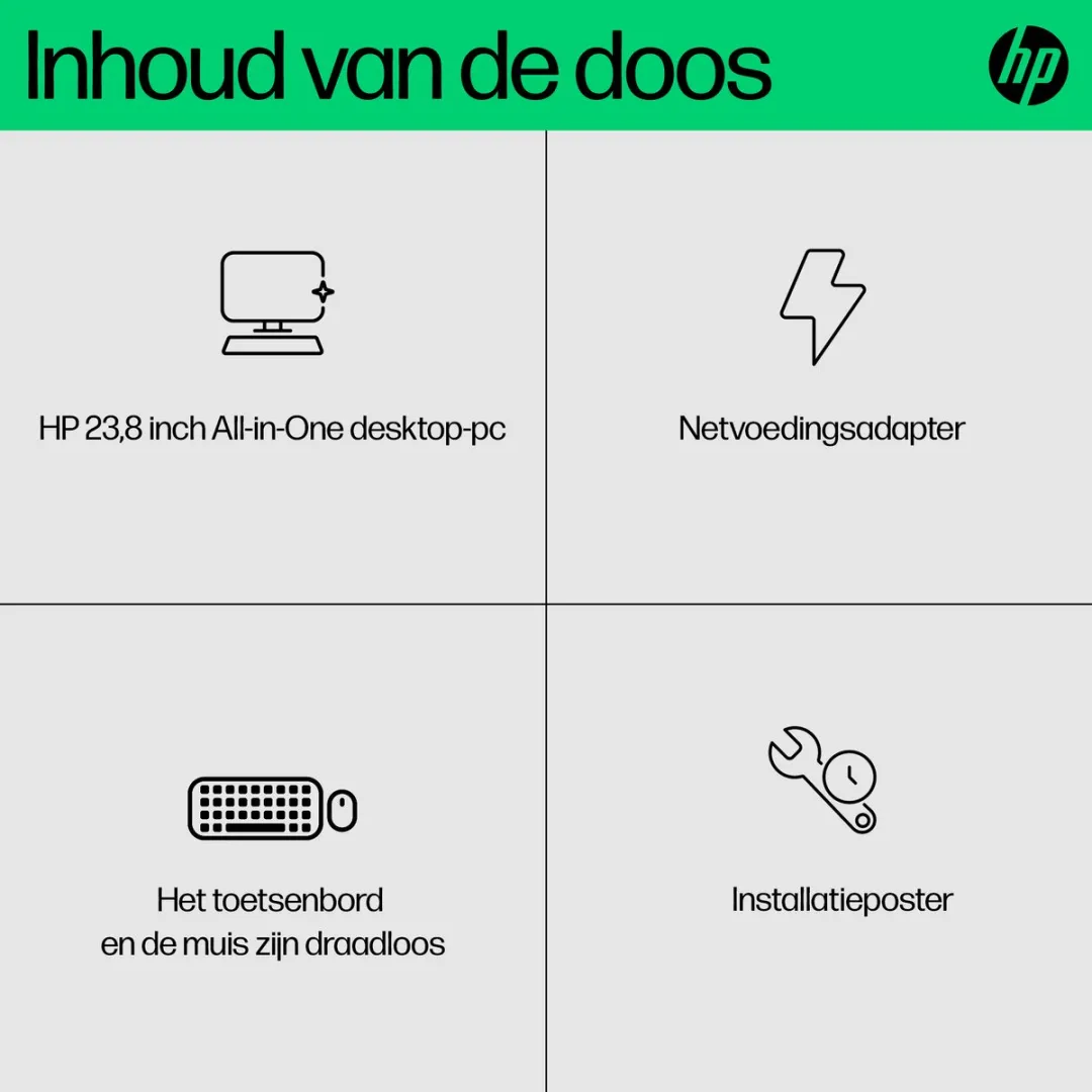 HP 24-cr0059nd Alles-in-één PC - i5-1335U 16GB 1TB SSD - Wit - afbeelding 6 van 6