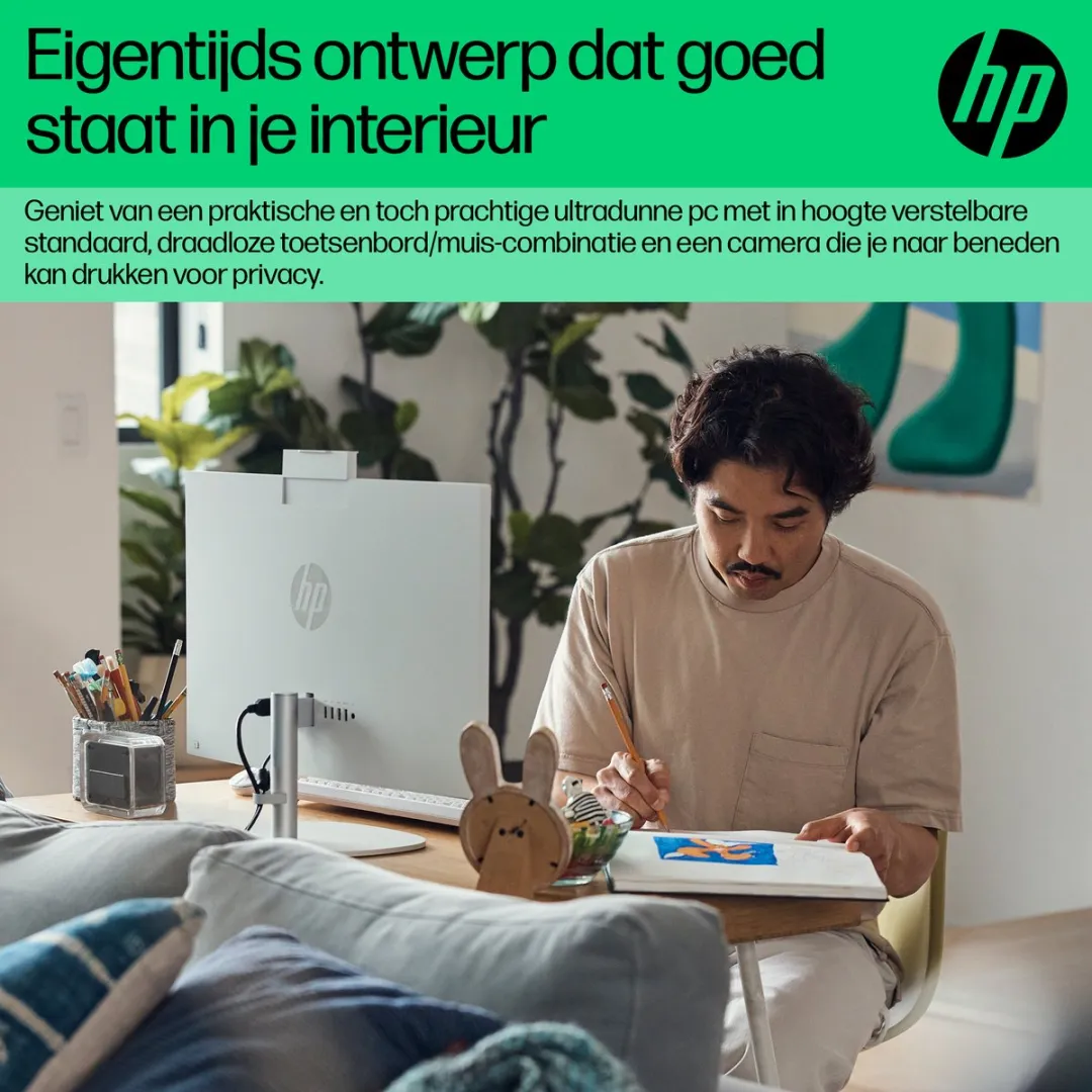 HP 24-cr0059nd Alles-in-één PC - i5-1335U 16GB 1TB SSD - Wit