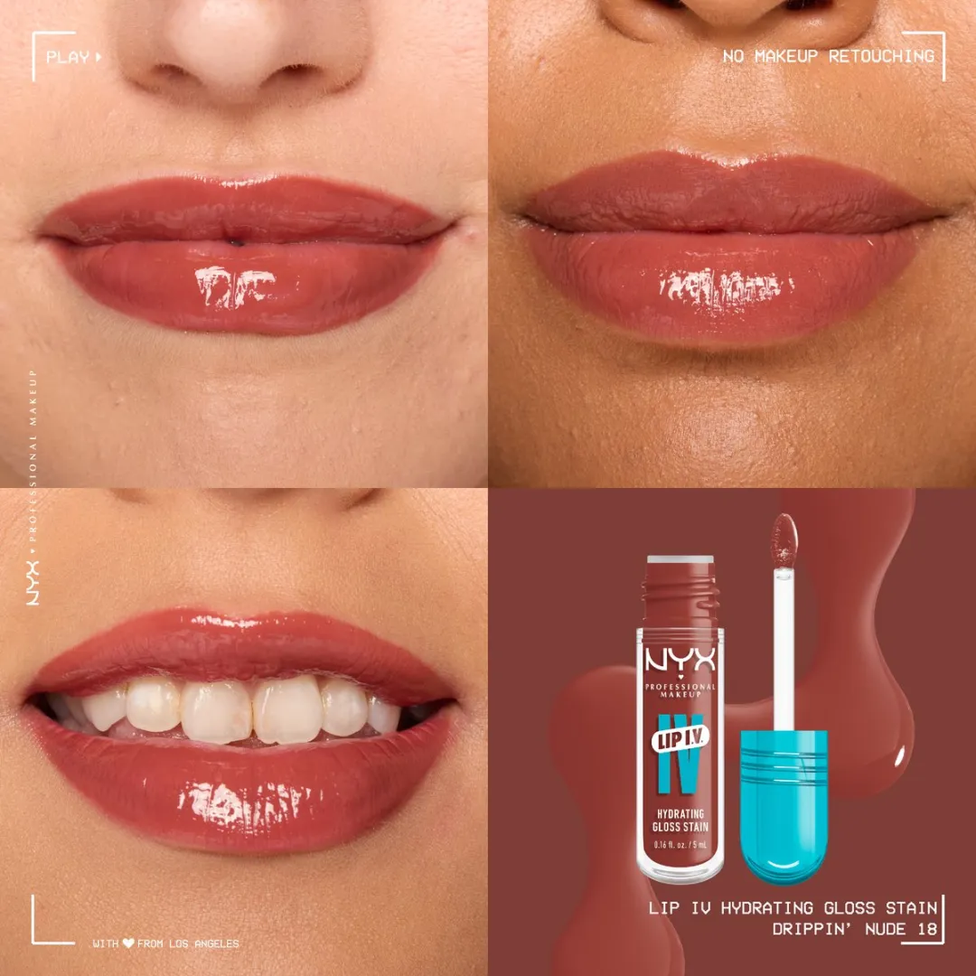 NYX Professional Makeup Lip IV Drippin' Nude Hydraterende Lipgloss 5ml