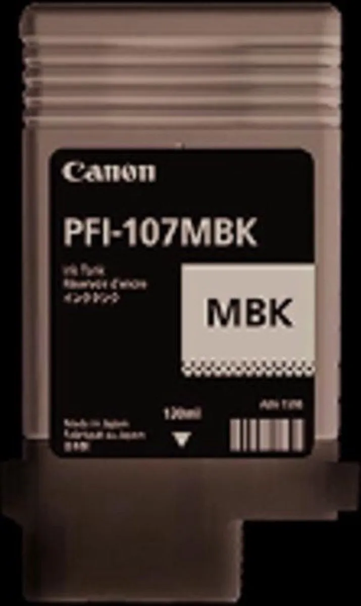 Canon PFI-107MBK Inktcartridge - 130ml Mat Zwart