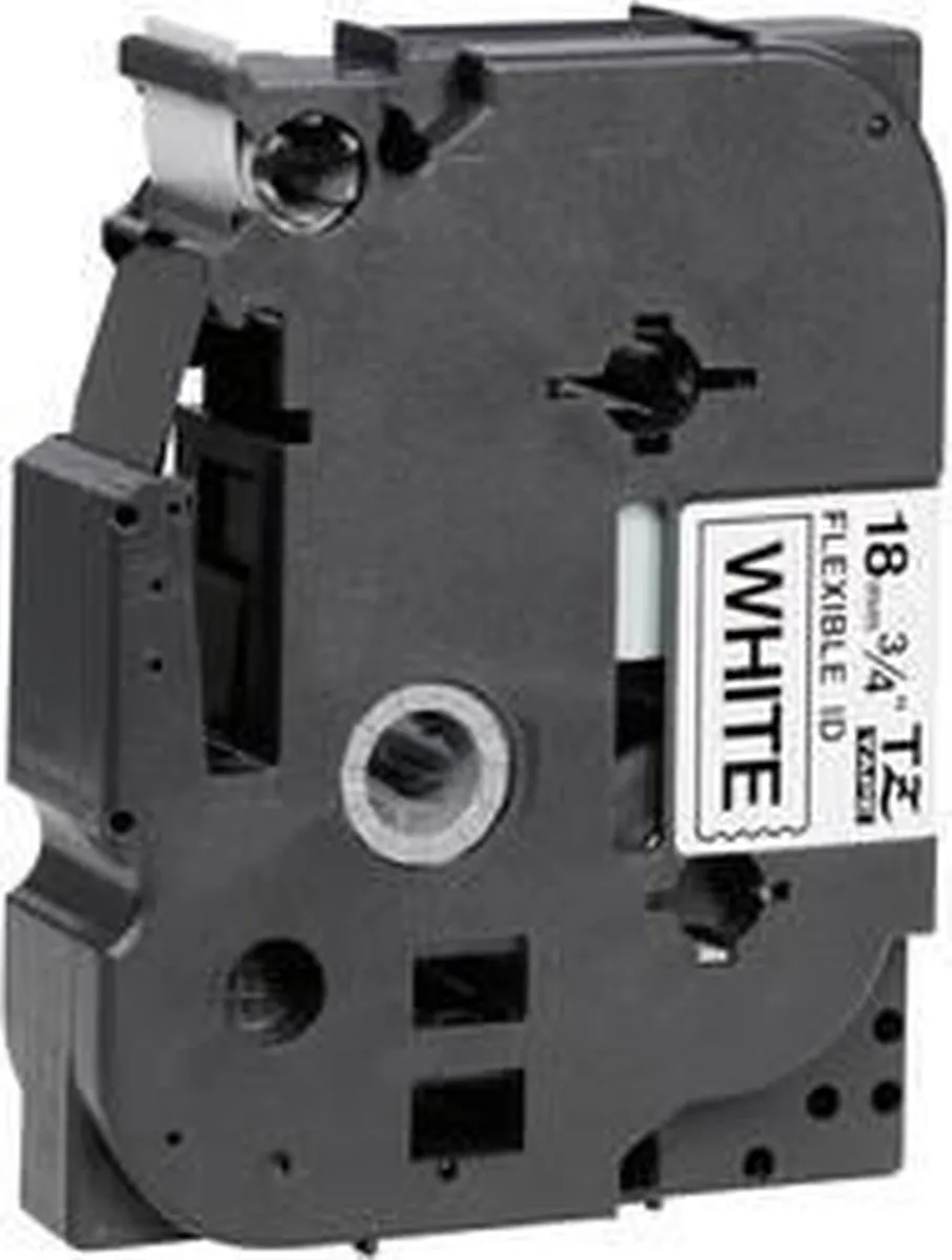 Brother TZe-FX241 Labeltape - Wit/Zwart 18mm 8m - afbeelding 6 van 6