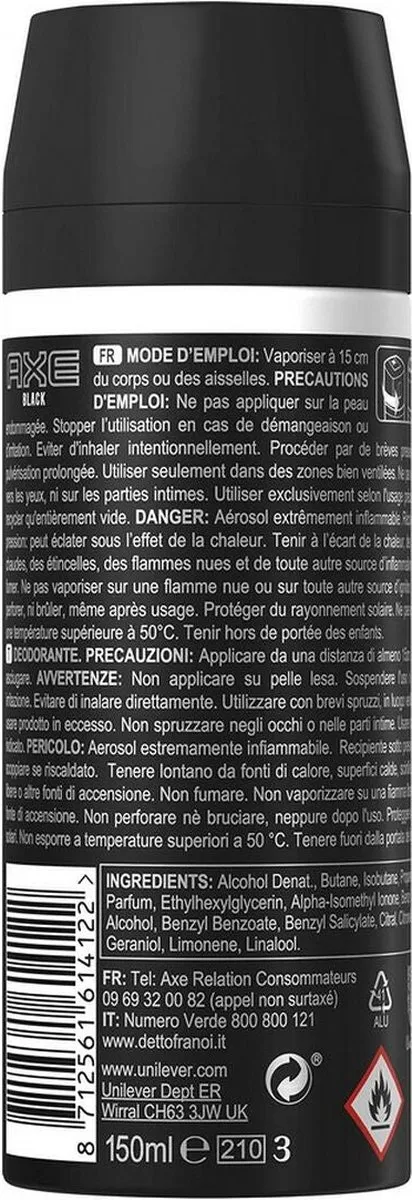 Axe Men Black Deo Spray 150ml