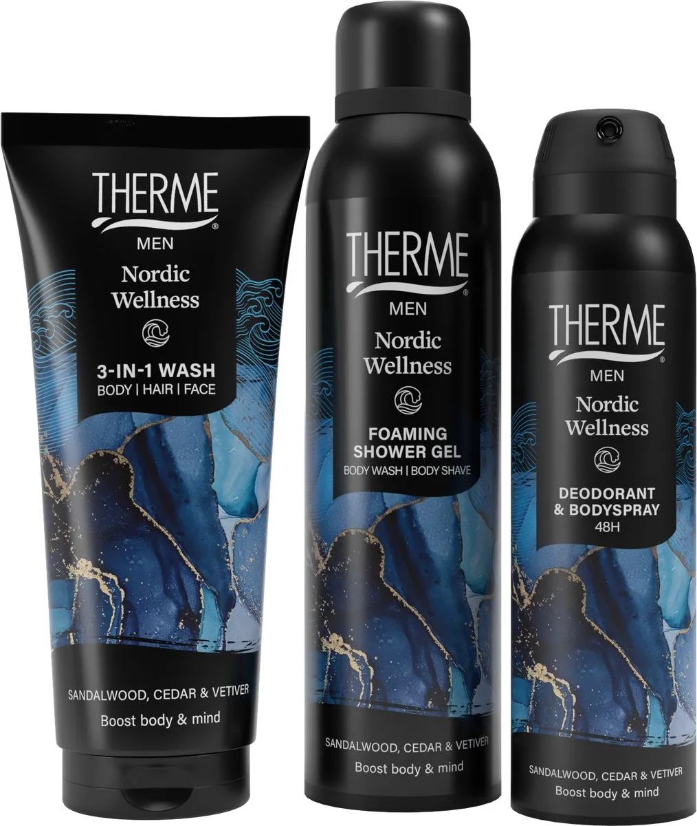 Therme Men Nordic Wellness Treatment Set 550ml - 3 Stuks