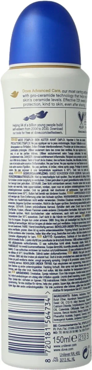 Dove Deodorant Spray Advanced Care Original 150ml