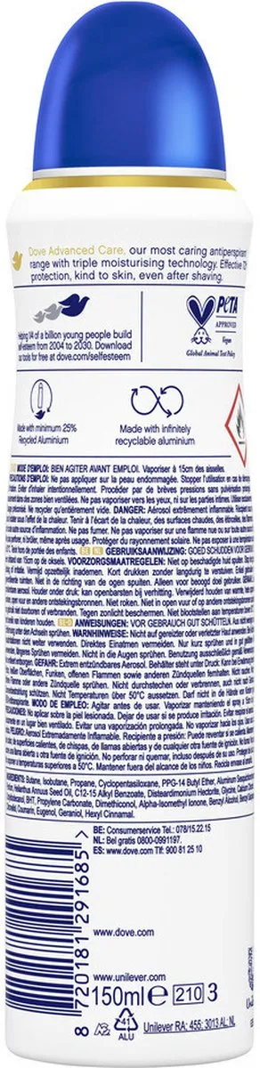 Dove Deodorant Spray Advanced Care Original 150ml