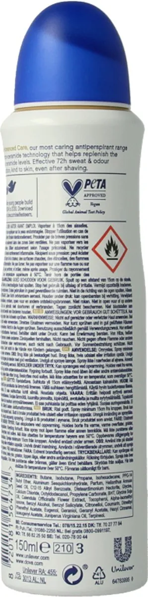 Dove Deodorant Spray Advanced Care Original 150ml