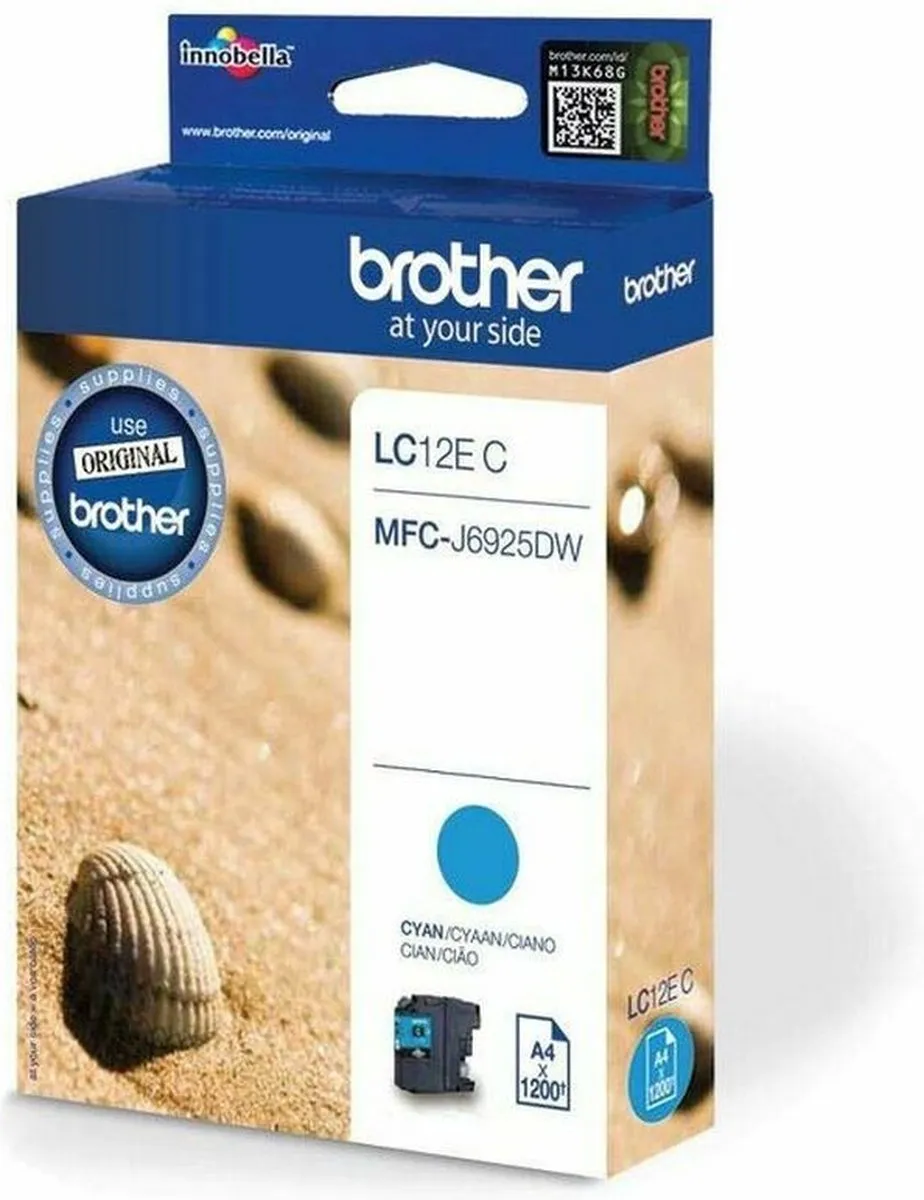 Brother LC-12EC Cyaan Inktcartridge - 1200 pagina's