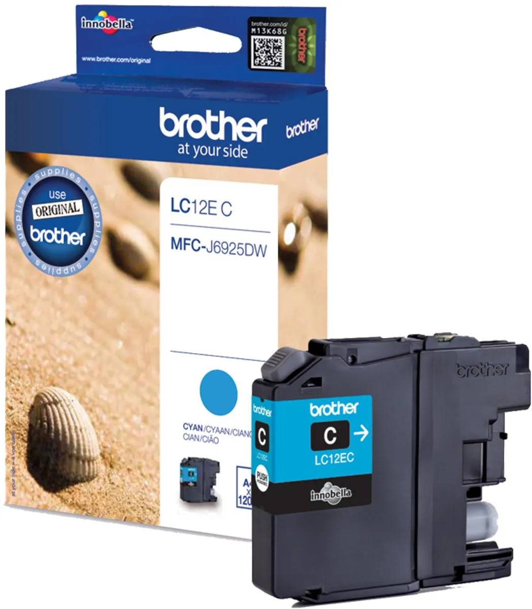 Brother LC-12EC Cyaan Inktcartridge - 1200 pagina's