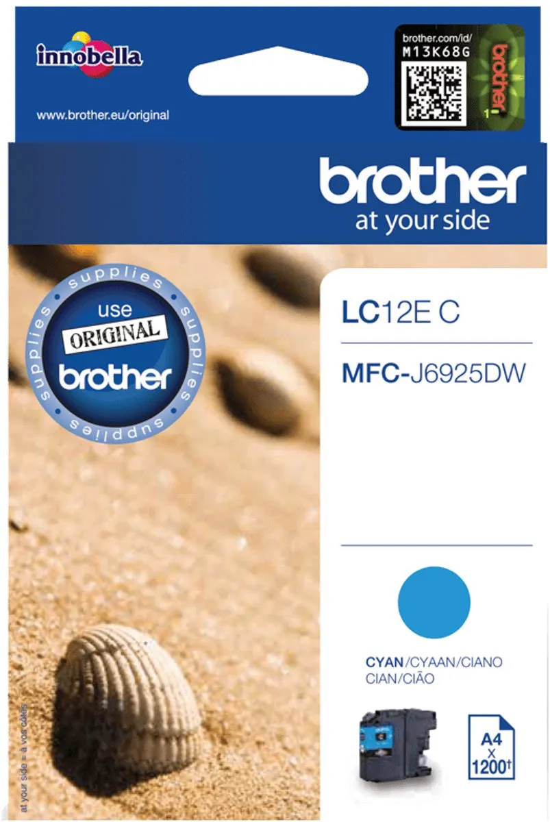 Brother LC-12EC Cyaan Inktcartridge - 1200 pagina's