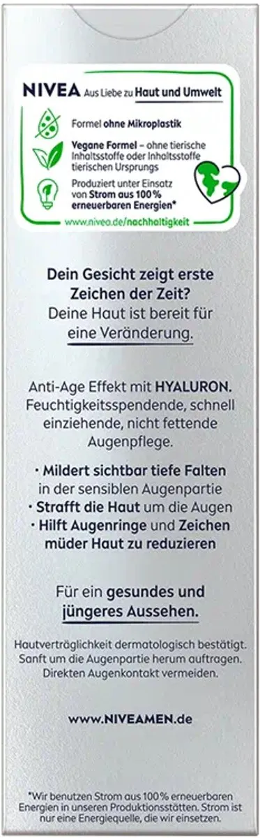 NIVEA Men Anti-Age Hyaluron Oogcrème 15ml