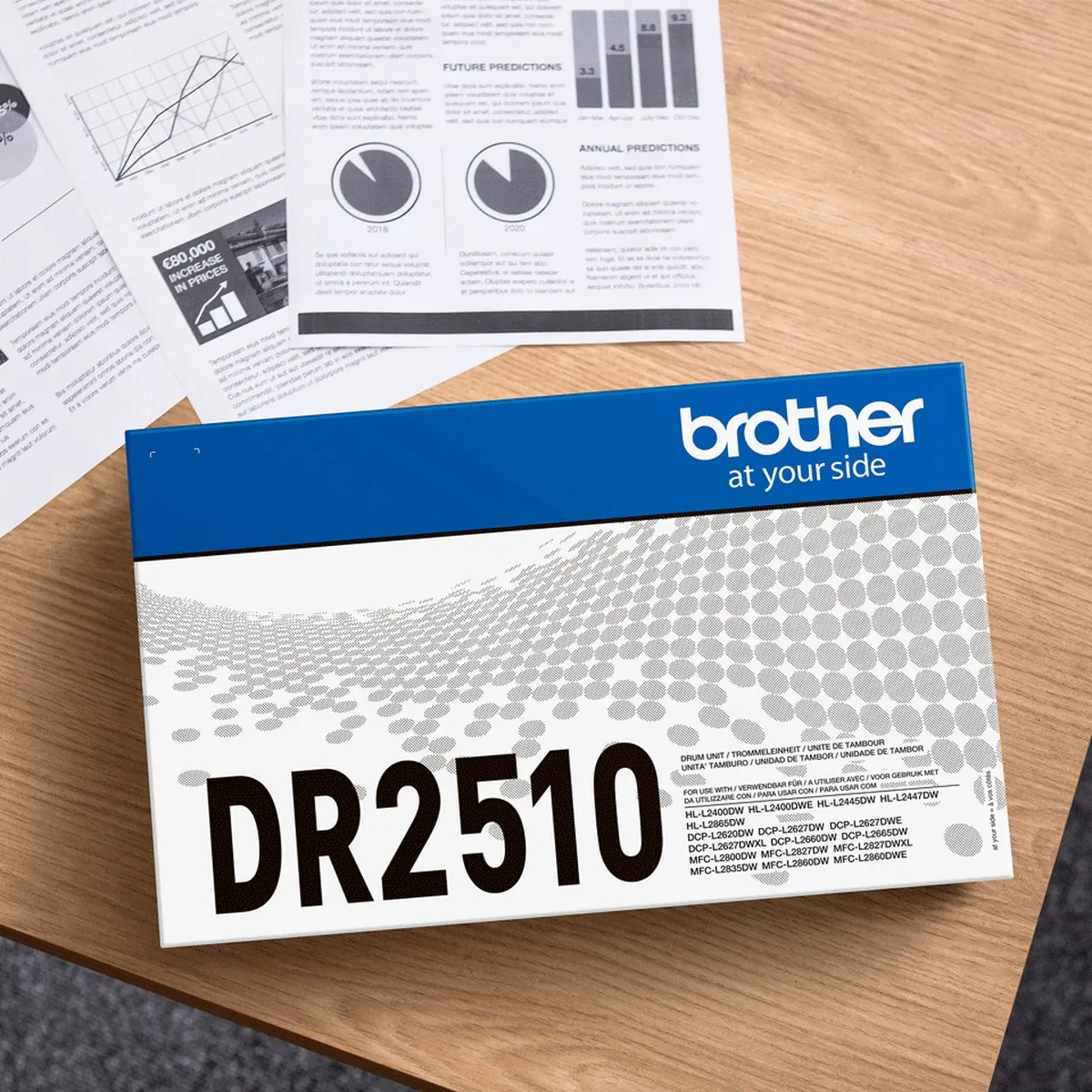 Brother DR2510 Drum - 15.000 pagina's - Zwart
