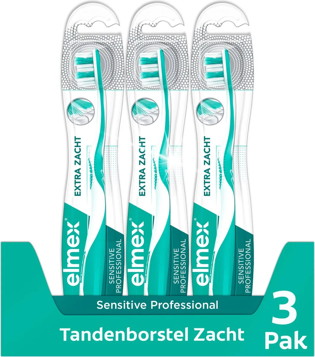 Elmex Sensitive Professional Extra Soft Tandenborstel - 3 Stuks
