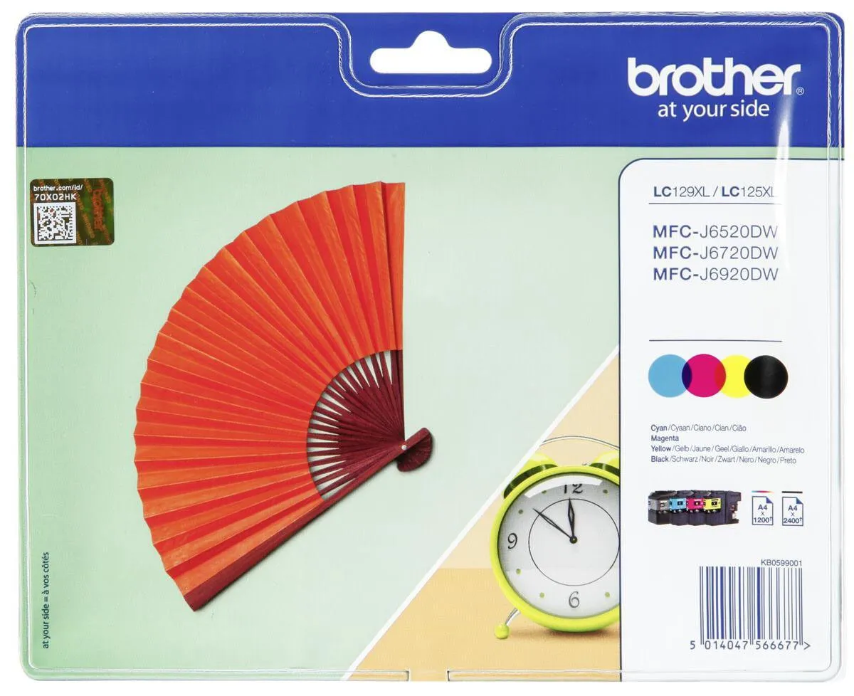 Brother LC-129XLVALBP Inktcartridge - Zwart & Kleur - 2.400/1.200 pagina's