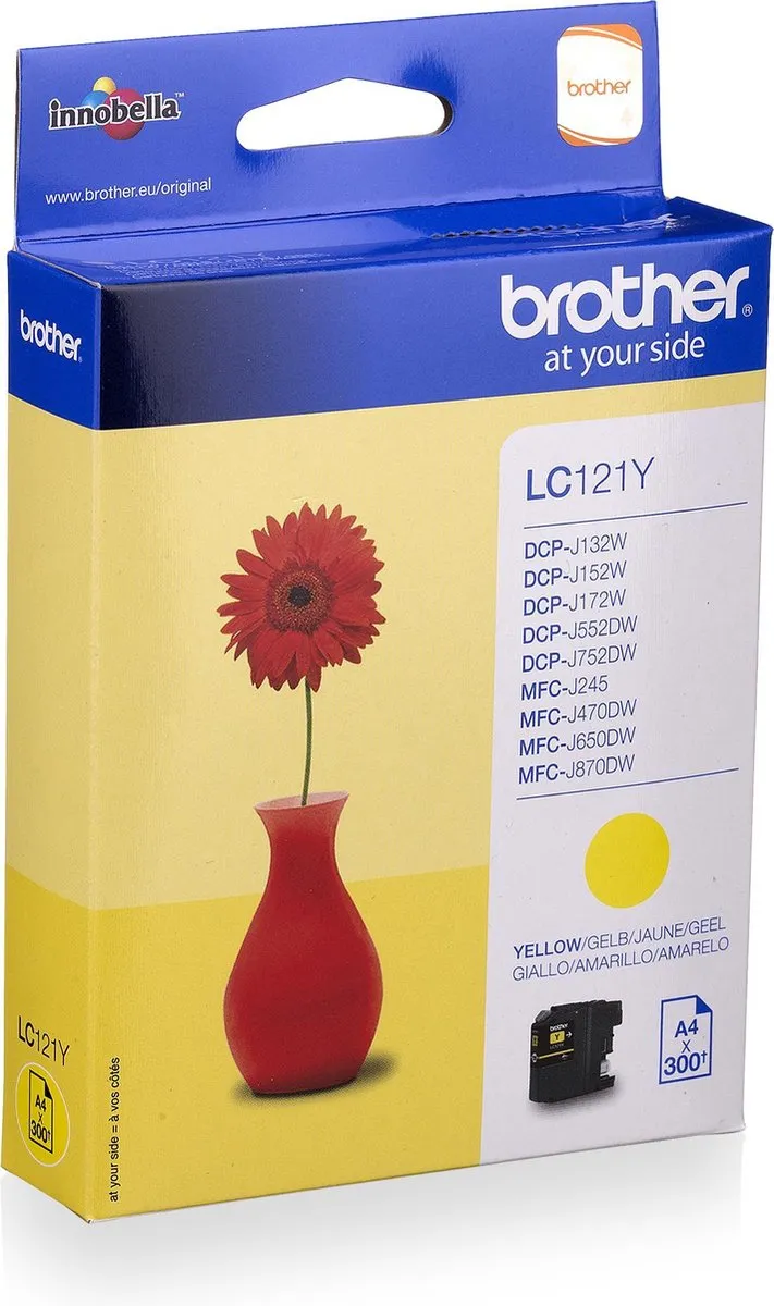 Brother LC-121Y Inktcartridge Geel