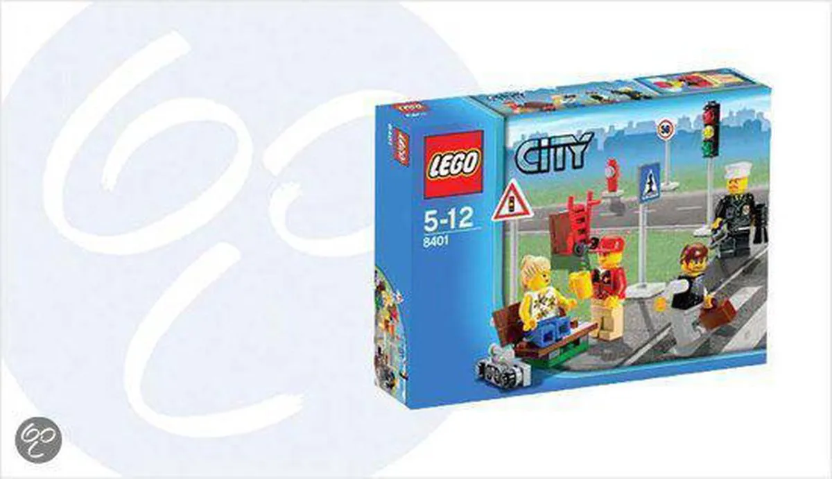 LEGO City Inwoners 8401 - 4 Minifiguren - 44 Stukken - afbeelding 2 van 3
