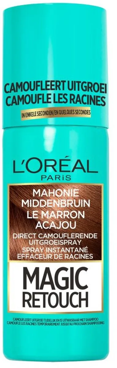 L'Oréal Paris Magic Retouch Uitgroeispray Mahonie Middenbruin 225ml