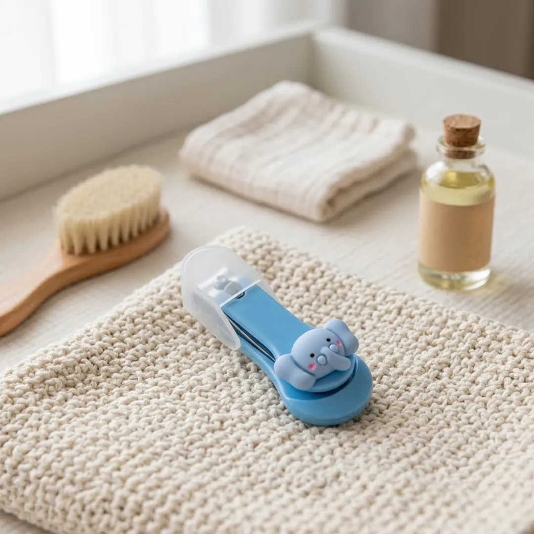 NuveX Nagelknipper Olifant Blauw - Compact met Beschermkap
