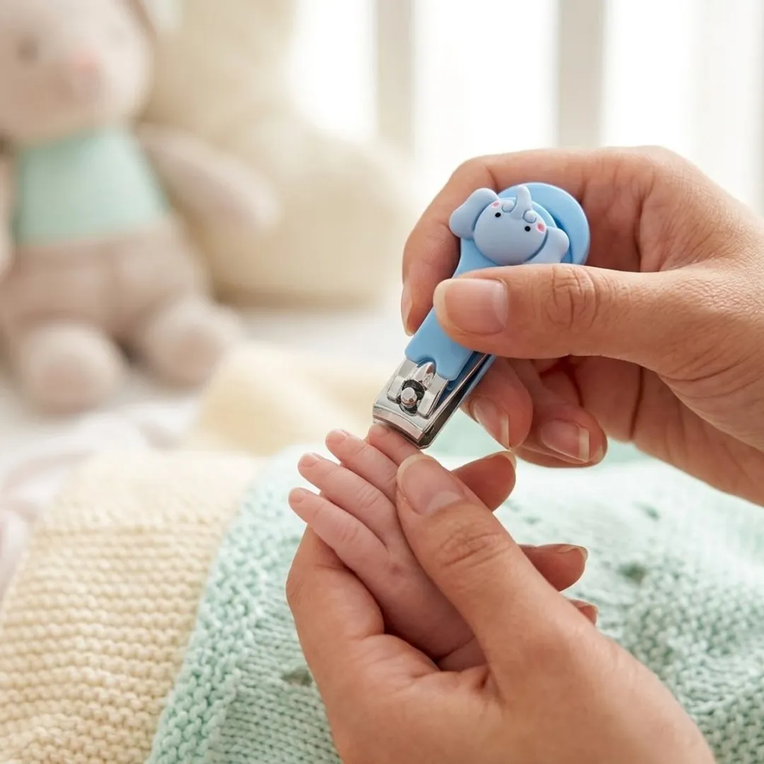 NuveX Nagelknipper Olifant Blauw - Compact met Beschermkap