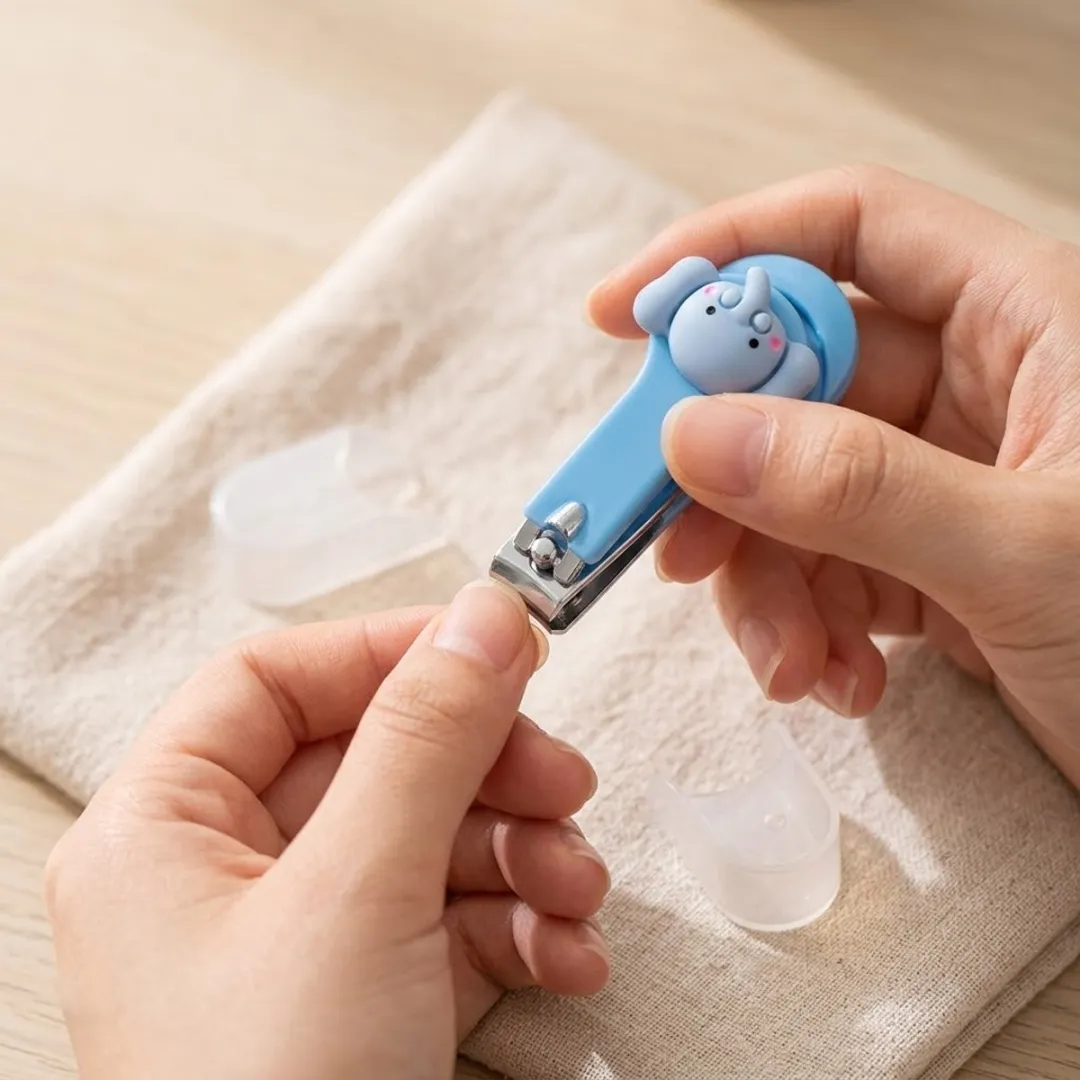 NuveX Nagelknipper Olifant Blauw - Compact met Beschermkap