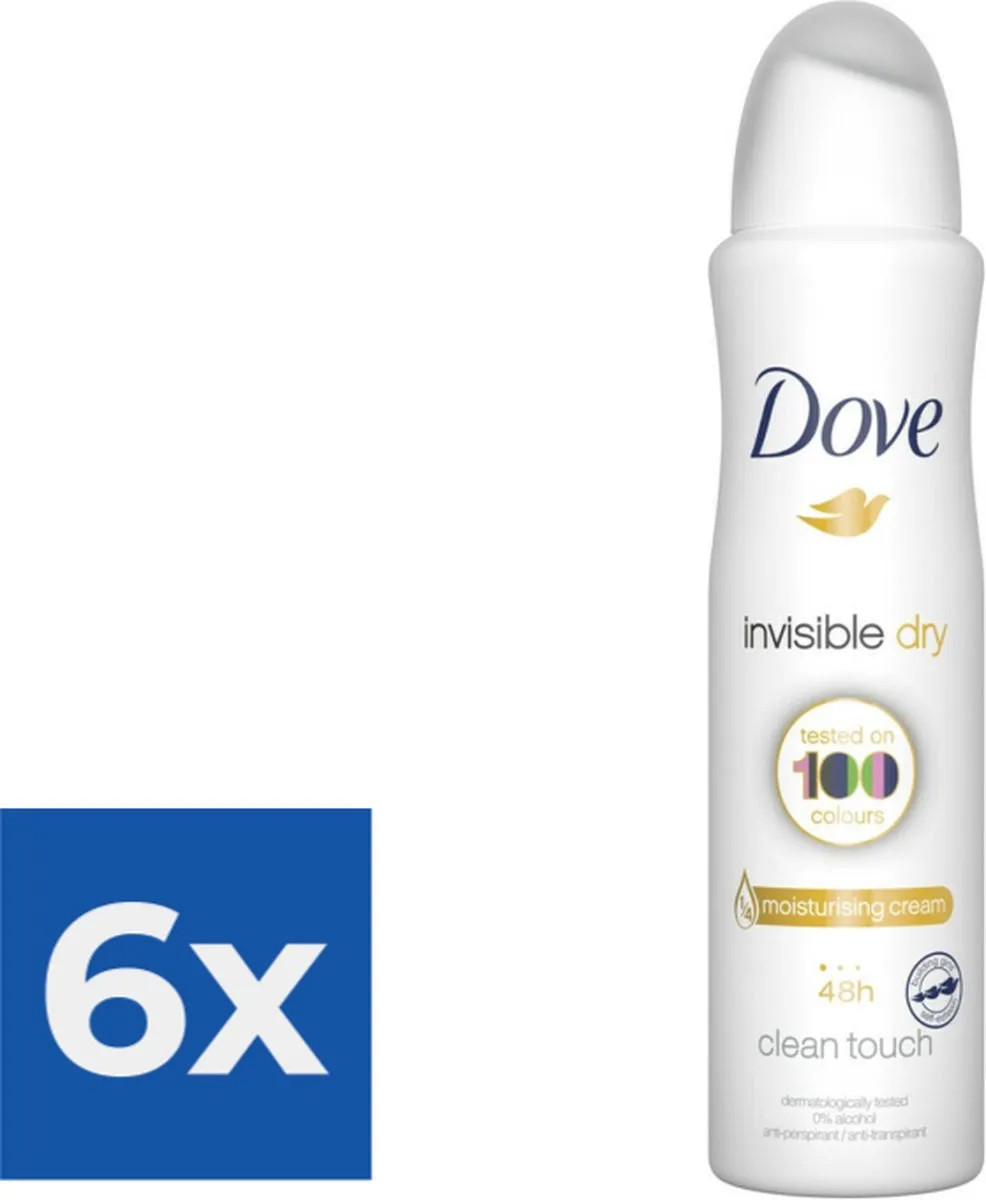 Dove Invisible Dry Deospray - 6x150ml