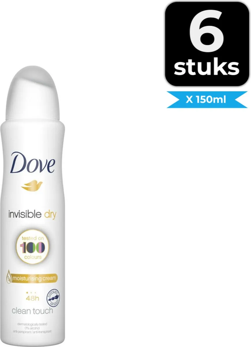 Dove Invisible Dry Deospray - 6x150ml