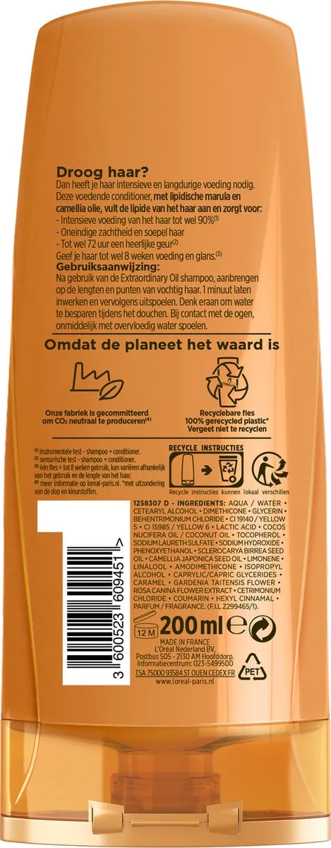 L'Oréal Paris Elvive Extraordinary Oil Conditioner 3x200ml - afbeelding 6 van 6